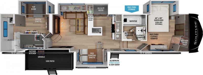 2026 GRAND DESIGN SOLITUDE 414LJMJ Floorplan
