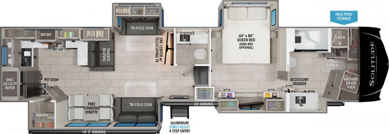 2026 GRAND DESIGN SOLITUDE 417KB Floorplan