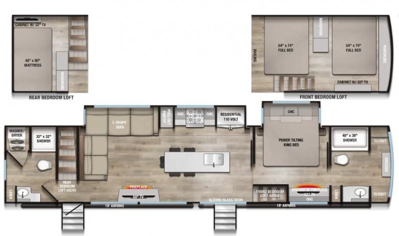 2026 ALLIANCE RV BENCHMARK 44LFT Floorplan