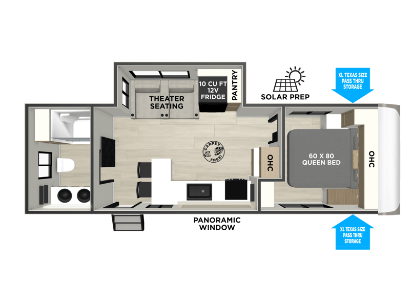 2026 FOREST RIVER SALEM 24RBHL Floorplan