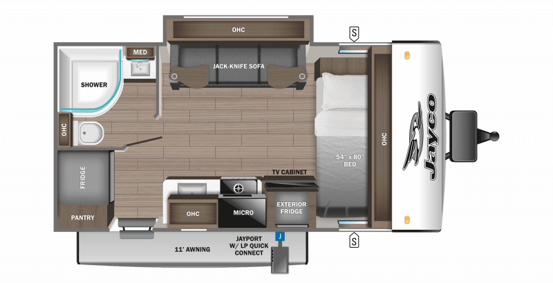 2023 JAYCO JAY FEATHER 166FBS Floorplan