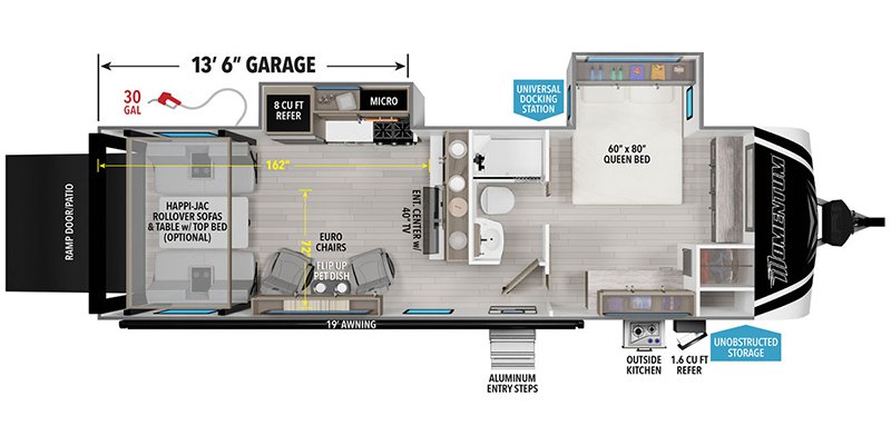 2025 GRAND DESIGN MOMENTUM G-CLASS 25G Floorplan