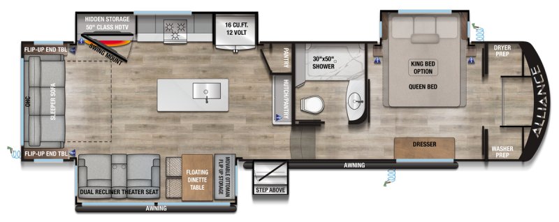 2026 ALLIANCE RV AVENUE 32RLS Floorplan