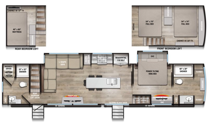 2027 ALLIANCE RV BENCHMARK 44LFT Floorplan