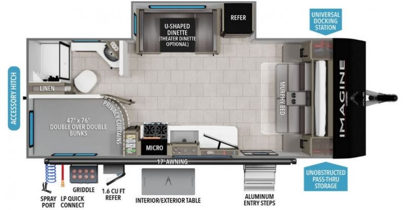2026 GRAND DESIGN IMAGINE XLS 21MBE Floorplan