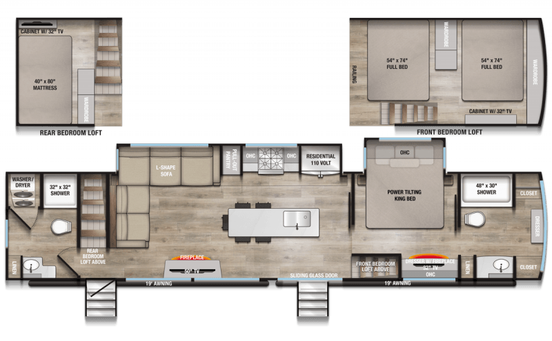 2026 ALLIANCE RV BENCHMARK 44LFT Floorplan