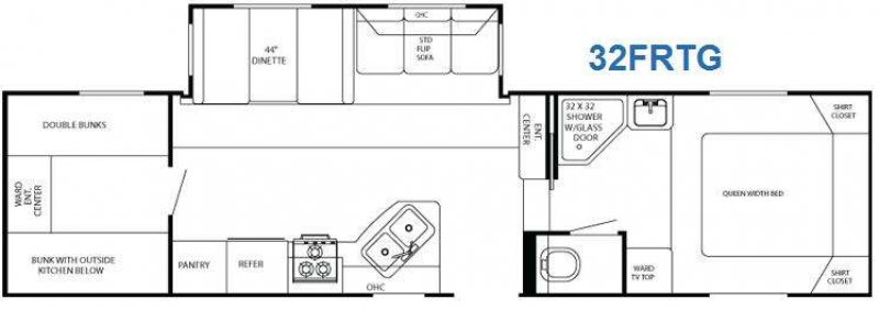 2011 GULF STREAM CANYON TRAIL 32FRTG Floorplan