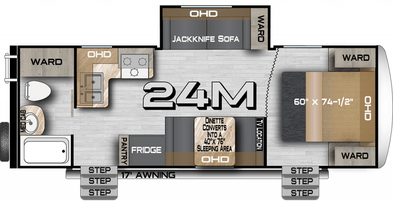 2023 NORTHWOOD MANUFACTURING NASH 24M Floorplan