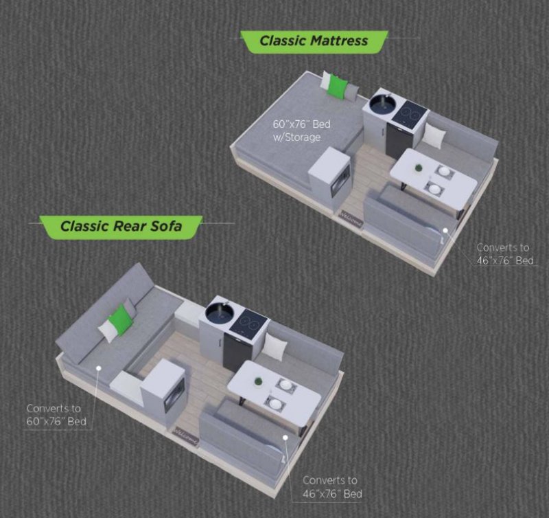 2026 COLUMBIA NORTHWEST ALINER CLASSIC REAR MATTRESS Floorplan