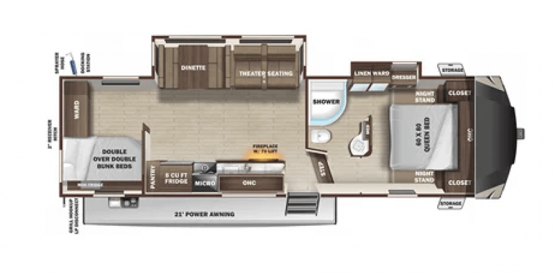 2021 HIGHLAND RIDGE RV OPEN RANGE 292BHS Floorplan