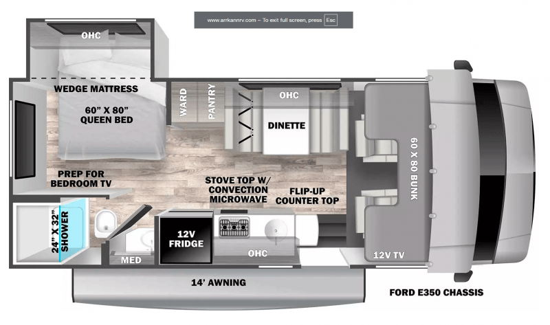 2025 FOREST RIVER SOLERA 23SF Floorplan