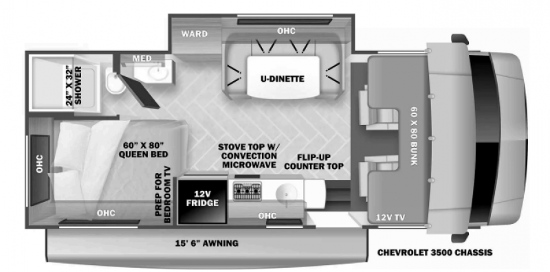 2025 FOREST RIVER SUNSEEKER 2150LE Floorplan