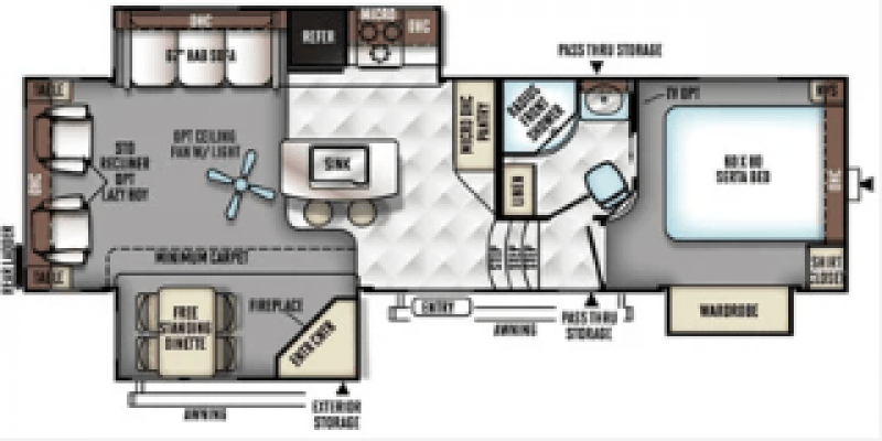 2016 ROCKWOOD SIGNATURE ULTRA LITE 8289WS Floorplan
