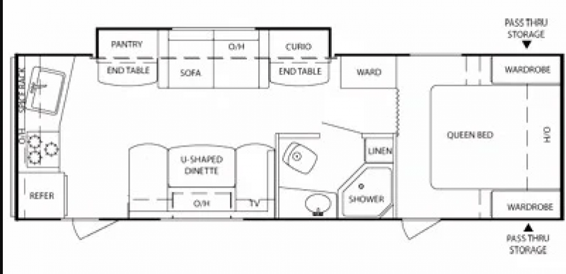 2011 KEYSTONE RV BULLET 250RKS Floorplan