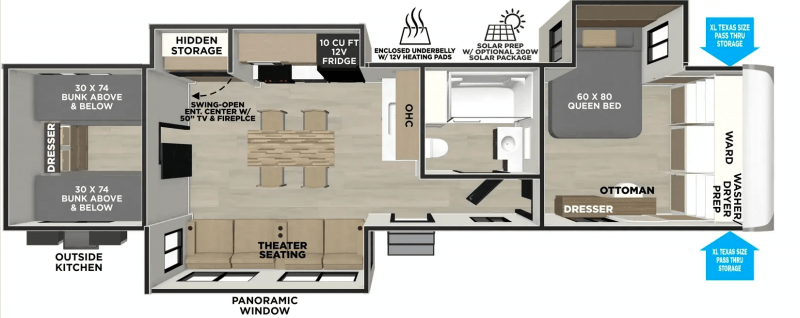 2026 FOREST RIVER SALEM 301FAM Floorplan