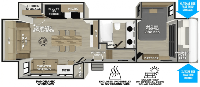 2026 FOREST RIVER SALEM 321DRL Floorplan