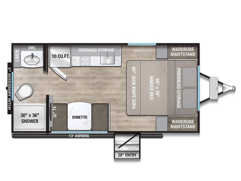 2026 ALLIANCE RV DELTA RB152 SOLO Floorplan