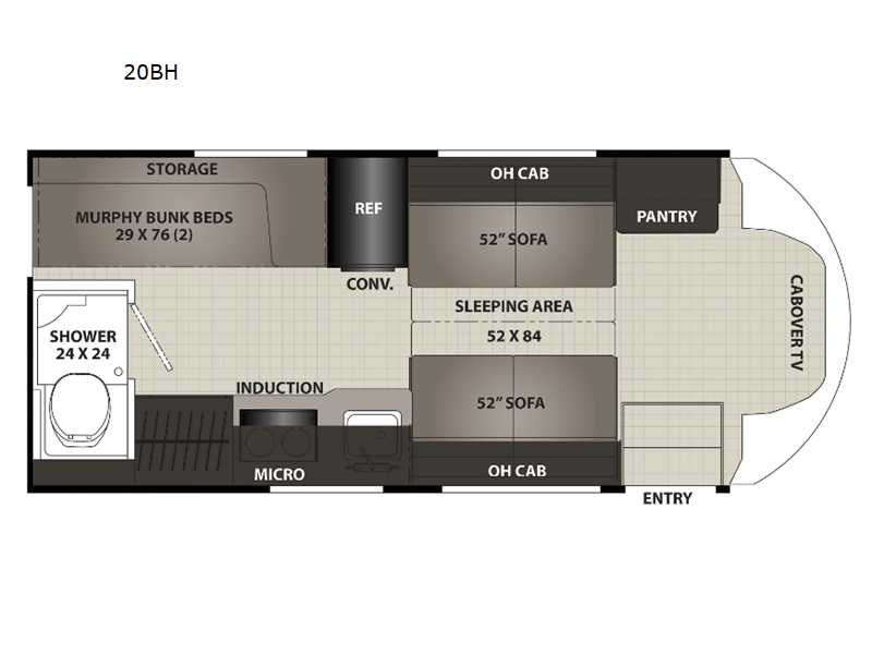 2023 COACHMEN CROSS TRAIL 20BHT Floorplan