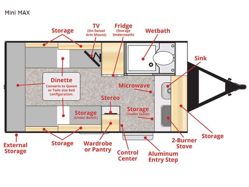 2024 XTREME OUTDOORS LLC LITTLE GUY MINI MAX Floorplan