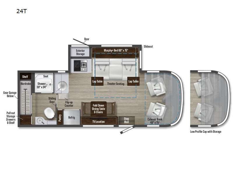 2025 WINNEBAGO RV VIEW 24T Floorplan