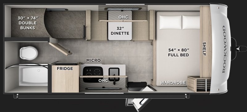 2026 FOREST RIVER ROCKWOOD GEO-PRO 17LE Floorplan