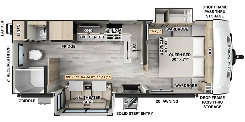 2025 FOREST RIVER ROCKWOOD MINI-LITE 2518S Floorplan