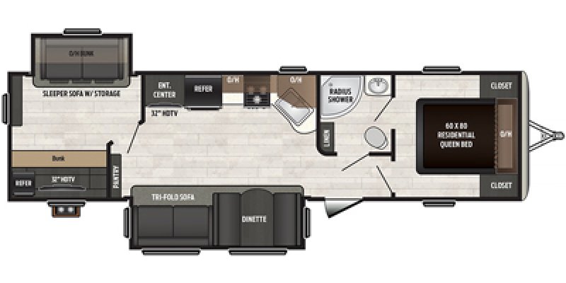 2020 KEYSTONE RV SPRINTER 33BH Floorplan