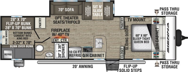 2026 VENTURE SIENNA SA281VQB Floorplan