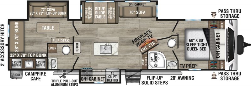 2026 VENTURE SPORTTREK LIGHTWEIGHT ST333VIK Floorplan