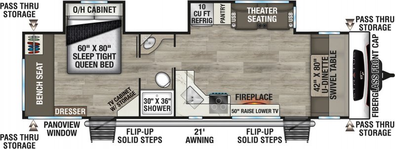 2026 VENTURE Stratus Ultra-Lite SR282VFD Floorplan