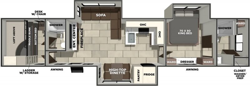 2026 FOREST RIVER Prime Time Lacrosse 44 Park Floorplan