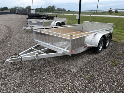 2027 E ALUMINUM 7X16 TANDEM AXLE UTILITY TRAILER