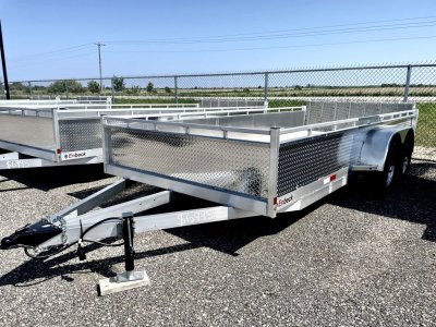 2027 E ALUMINUM 7X16 TANDEM AXLE UTILITY TRAILER