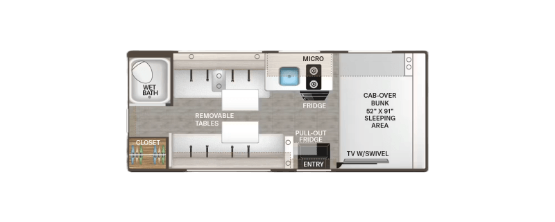 2026 THOR MOTOR COACH Four Winds ESPEC 19X Floorplan