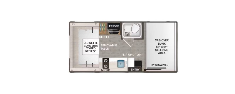 2026 THOR MOTOR COACH Four Winds ESPEC 19Z Floorplan