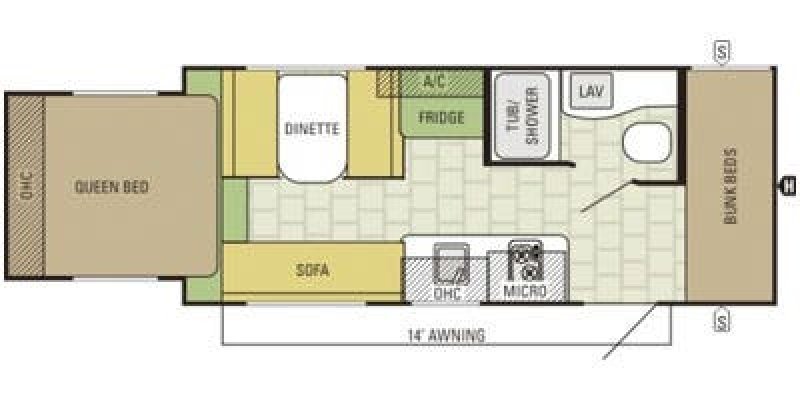 2015 STARCRAFT Launch 19BH Floorplan