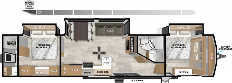 2026 FOREST RIVER Salem Villa 42DMS Floorplan