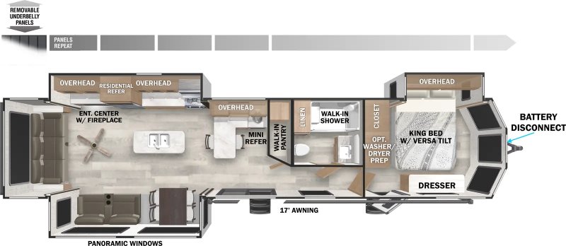 2026 FOREST RIVER Salem Villa 40RLB Floorplan