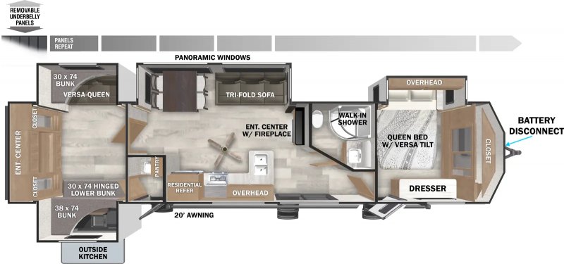 2026 FOREST RIVER Salem Villa 42QBQ Floorplan
