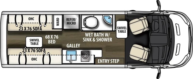 2026 COACHMEN Beyond 22D Ford Transit AWD Floorplan