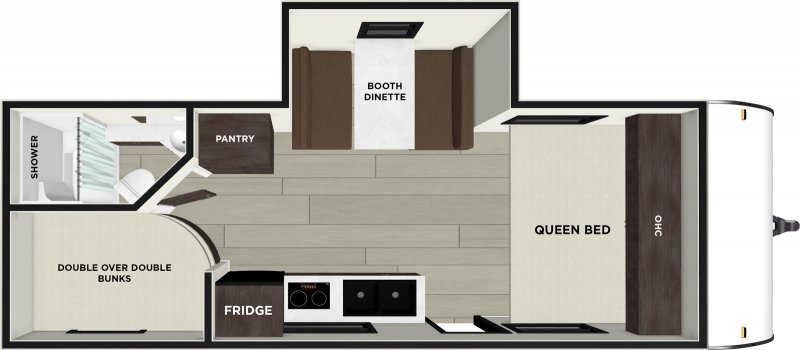 2026 FOREST RIVER Salem 178 ICE Bunks Floorplan