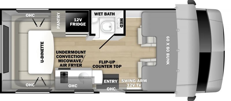 2026 FOREST RIVER Sunseeker 1950LE Floorplan