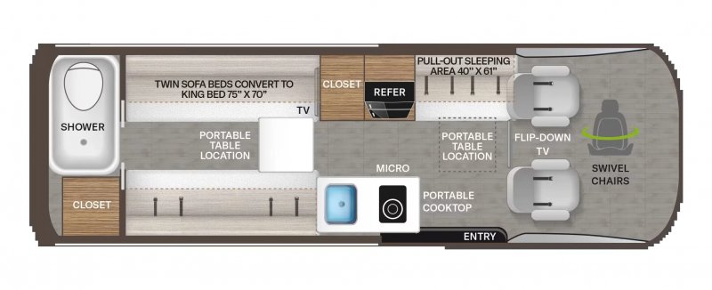 2027 THOR MOTOR COACH Sanctuary 24A MBS AWD Floorplan