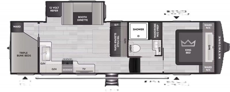 2027 KEYSTONE RV Cougar Sport 2700BH Floorplan