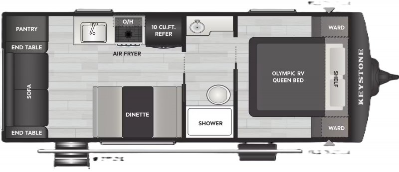 2026 KEYSTONE Hideout 210RL Floorplan