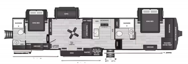 2027 KEYSTONE RV Montana High Country 391TB Floorplan
