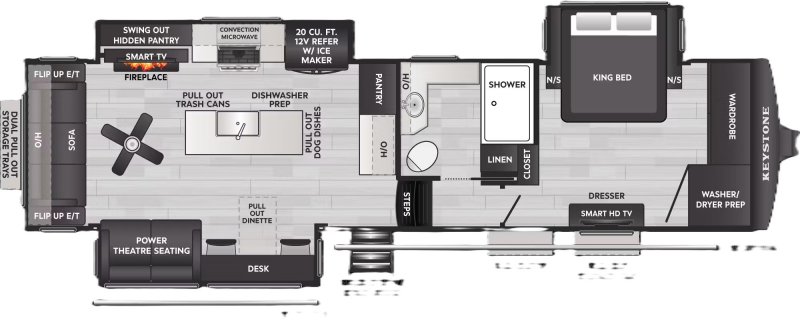 2027 KEYSTONE RV Montana 3100RL Floorplan
