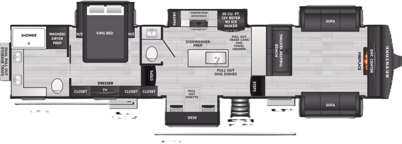 2027 KEYSTONE RV Montana 3800FL Floorplan