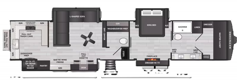 2027 KEYSTONE RV Montana 3900RK Floorplan