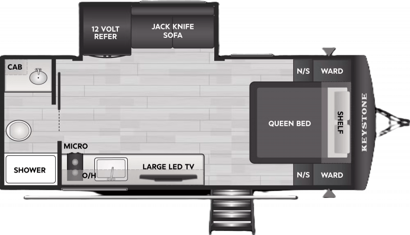 2027 KEYSTONE RV Passport Classic 180RB Floorplan